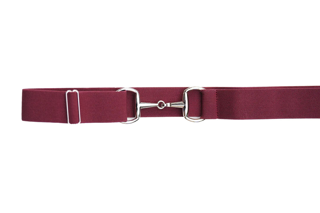 burgundy elastic belt