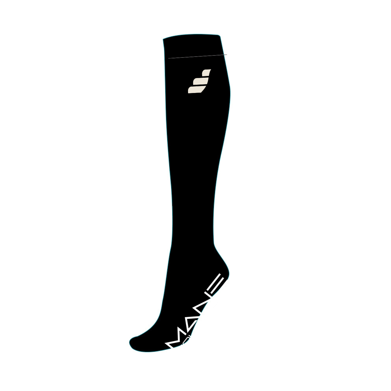 Black & White Mane Equestrian Cushion Socks